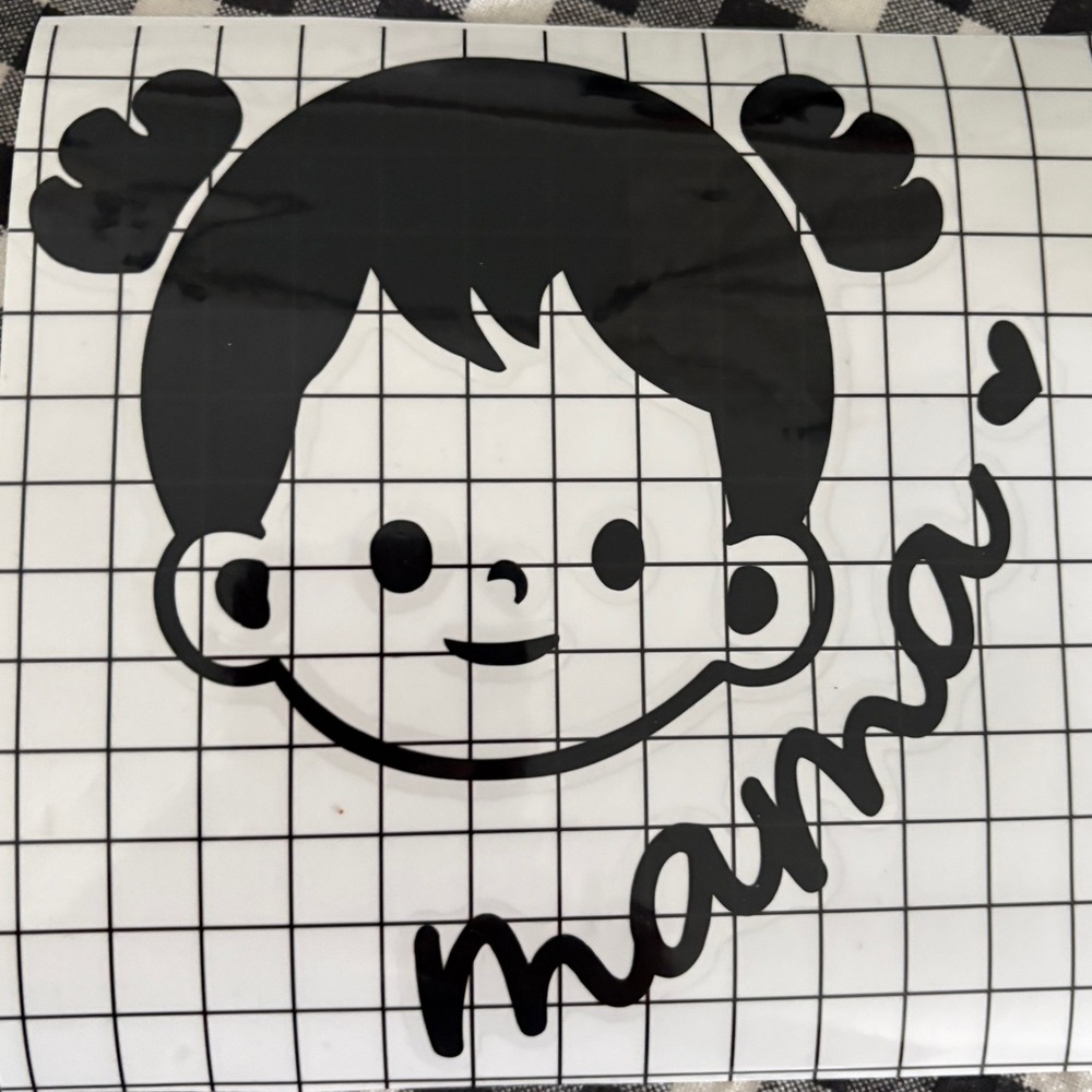 “Girl Mama" Vinyl Car Decal, 6"' x6"